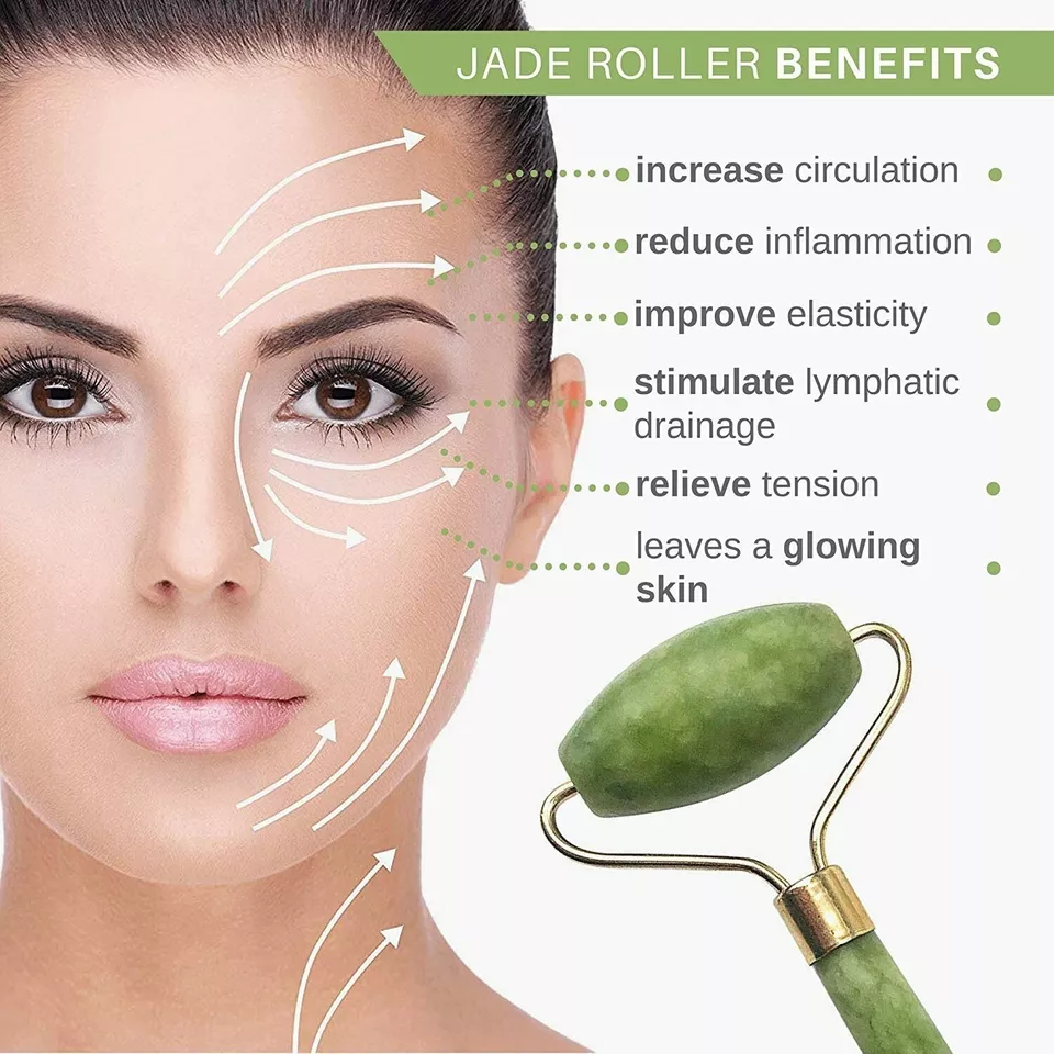 Jade Stone Facial Roller Gua Sha natural Beauty.